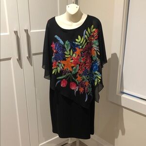 Stunning Cartise Floral Black Dress